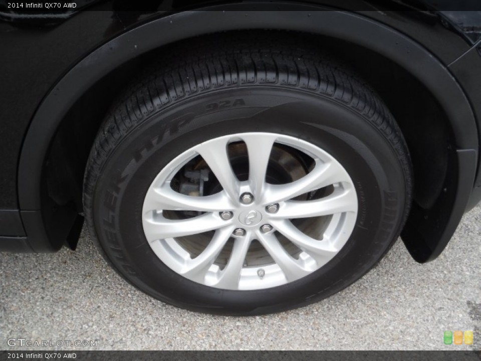 2014 Infiniti QX70 AWD Wheel and Tire Photo #107884092