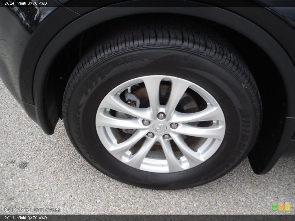 2014 Infiniti QX70 AWD Wheel and Tire Photo #107884119
