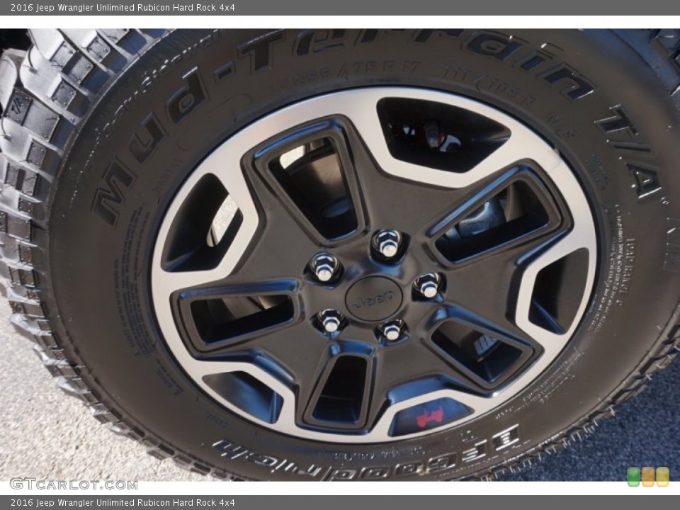 2016 Jeep Wrangler Unlimited Rubicon Hard Rock 4x4 Wheel and Tire Photo #108111168