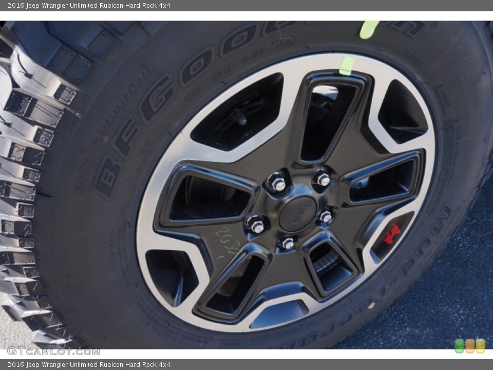 2016 Jeep Wrangler Unlimited Rubicon Hard Rock 4x4 Wheel and Tire Photo #108111684