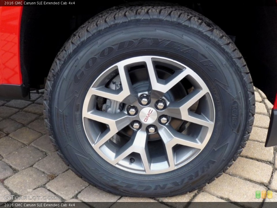 2016 GMC Canyon SLE Extended Cab 4x4 Wheel and Tire Photo #108328146