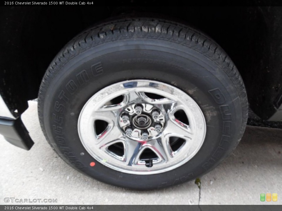 2016 Chevrolet Silverado 1500 WT Double Cab 4x4 Wheel and Tire Photo #108333495