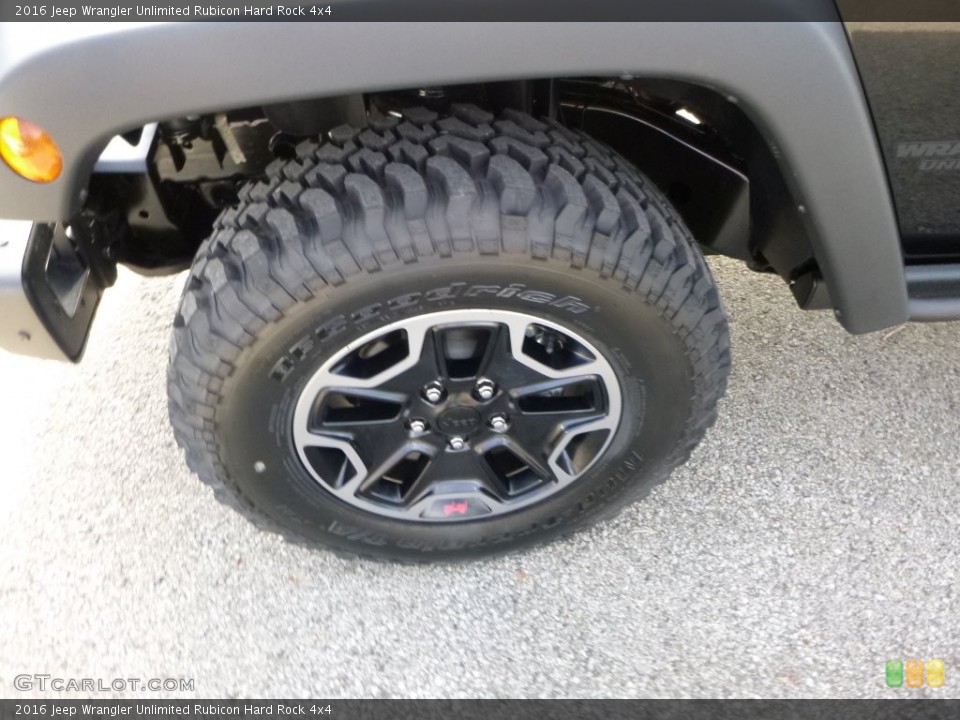2016 Jeep Wrangler Unlimited Rubicon Hard Rock 4x4 Wheel and Tire Photo #108477026