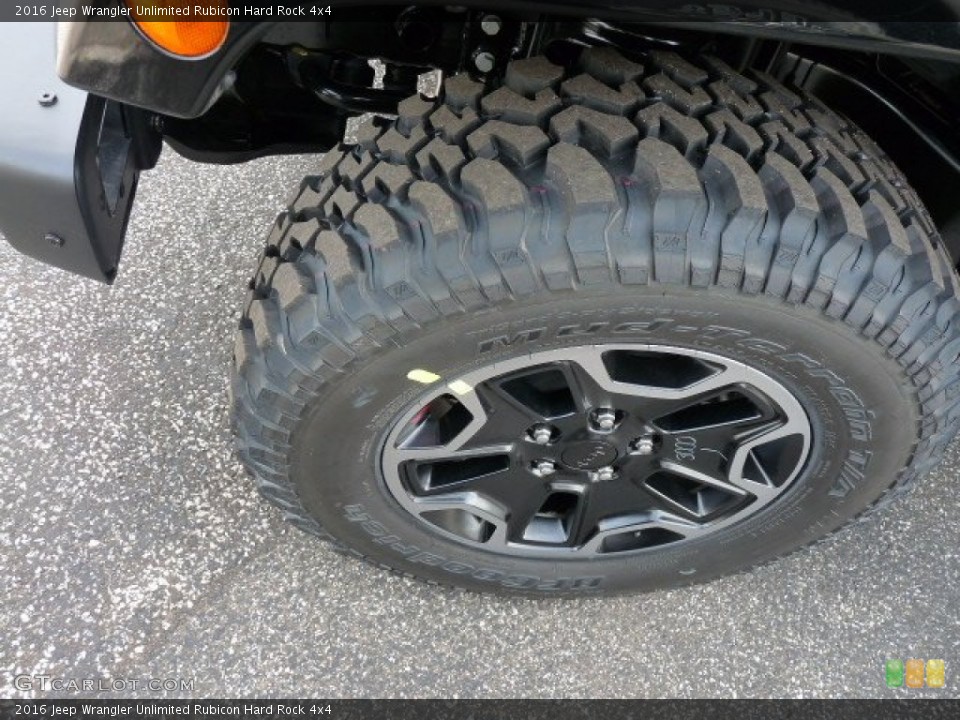 2016 Jeep Wrangler Unlimited Rubicon Hard Rock 4x4 Wheel and Tire Photo #108835130