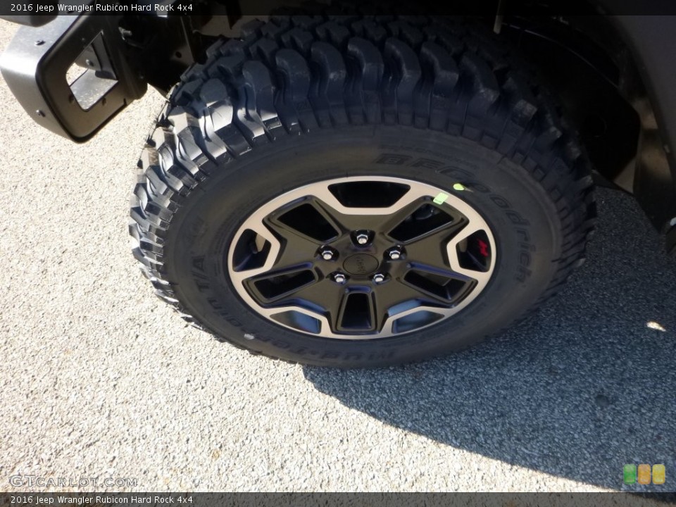 2016 Jeep Wrangler Rubicon Hard Rock 4x4 Wheel and Tire Photo #108923081