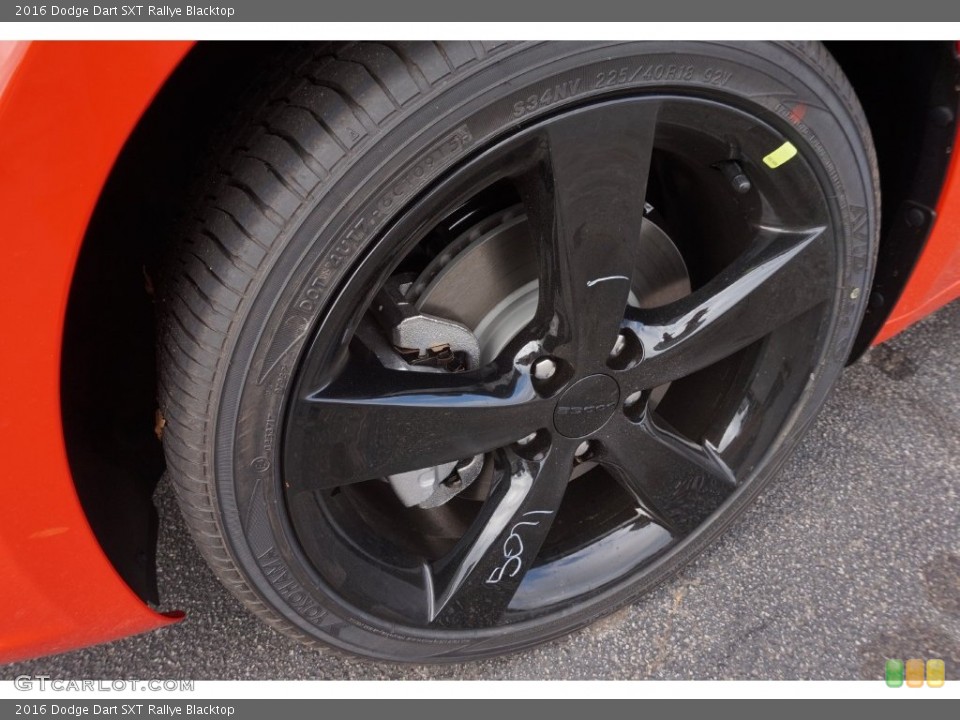 2016 Dodge Dart SXT Rallye Blacktop Wheel and Tire Photo #109311122