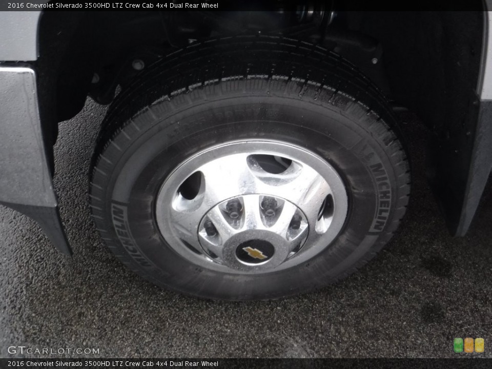 2016 Chevrolet Silverado 3500HD LTZ Crew Cab 4x4 Dual Rear Wheel Wheel and Tire Photo #109497590