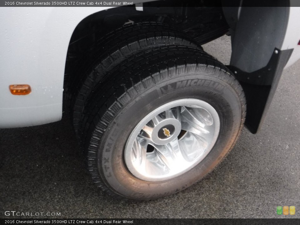 2016 Chevrolet Silverado 3500HD LTZ Crew Cab 4x4 Dual Rear Wheel Wheel and Tire Photo #109497617