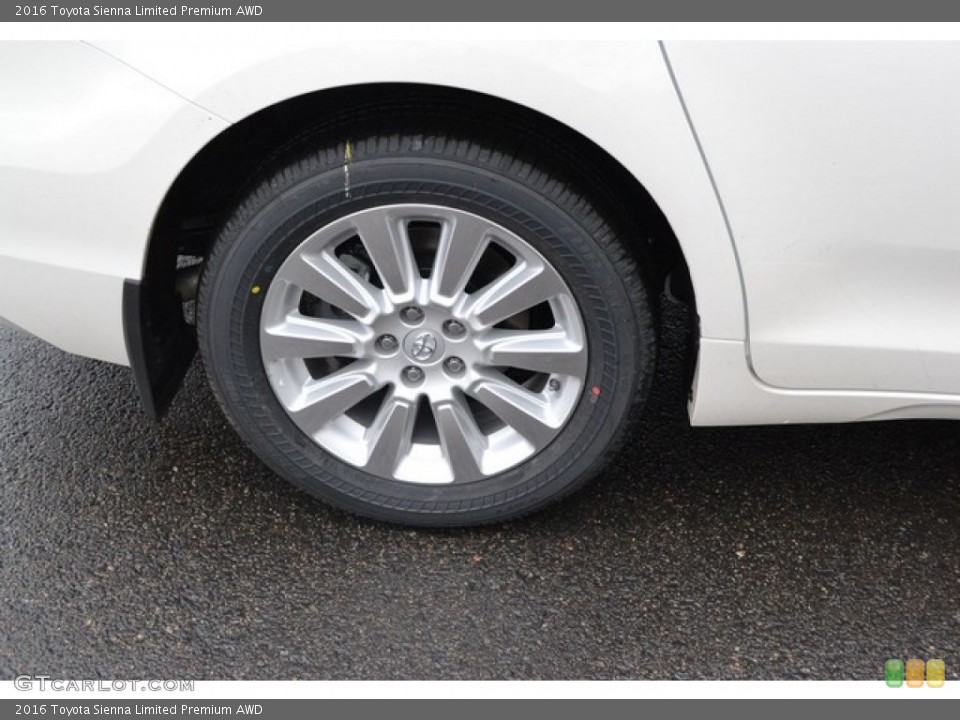 2016 Toyota Sienna Limited Premium AWD Wheel and Tire Photo #110018469