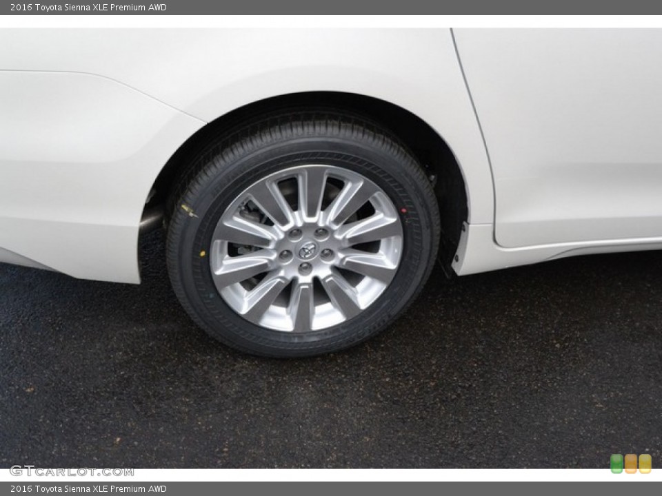 2016 Toyota Sienna XLE Premium AWD Wheel and Tire Photo #110353072