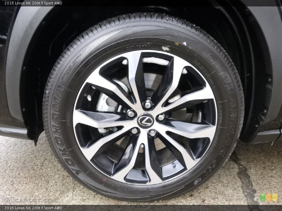 2016 Lexus NX 200t F Sport AWD Wheel and Tire Photo #110470496