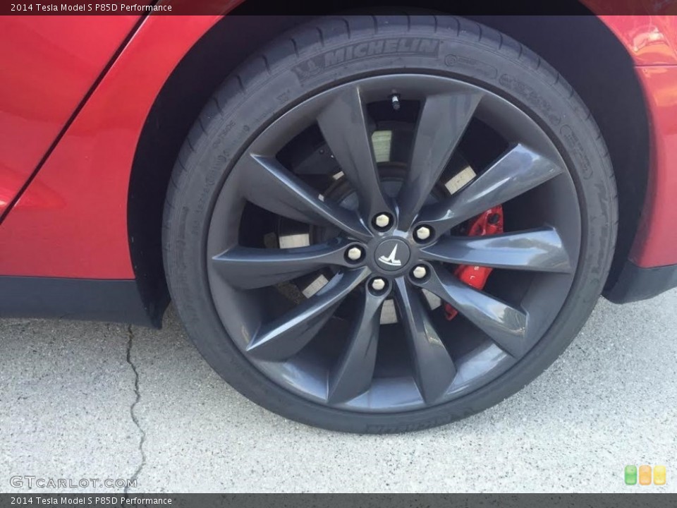 2014 Tesla Model S P85D Performance Wheel and Tire Photo #114561077