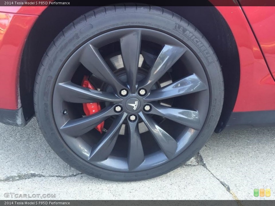 2014 Tesla Model S P85D Performance Wheel and Tire Photo #114561095