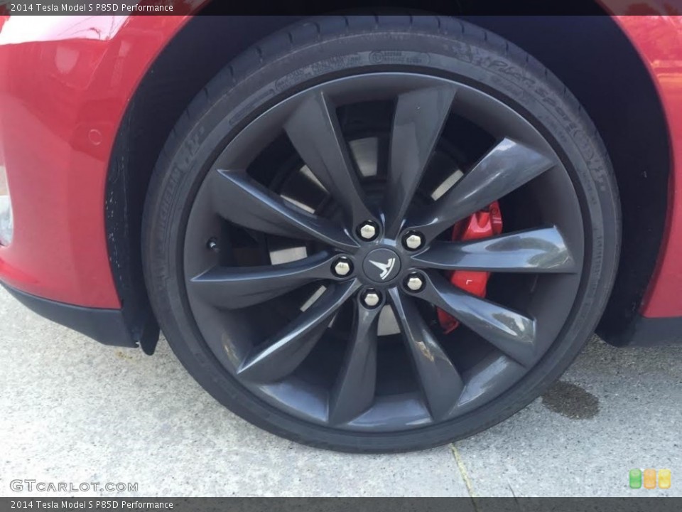 2014 Tesla Model S P85D Performance Wheel and Tire Photo #114561116