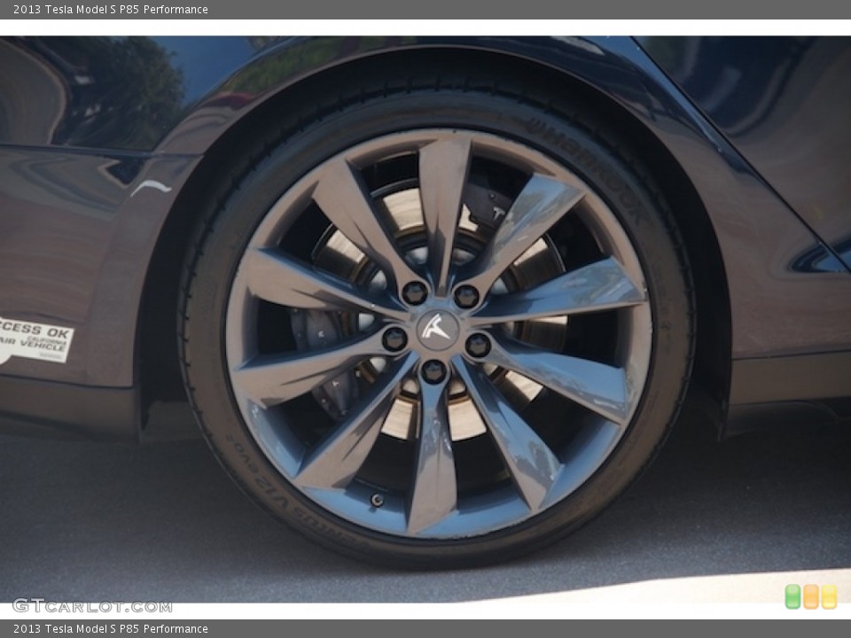 2013 Tesla Model S P85 Performance Wheel and Tire Photo #114767492