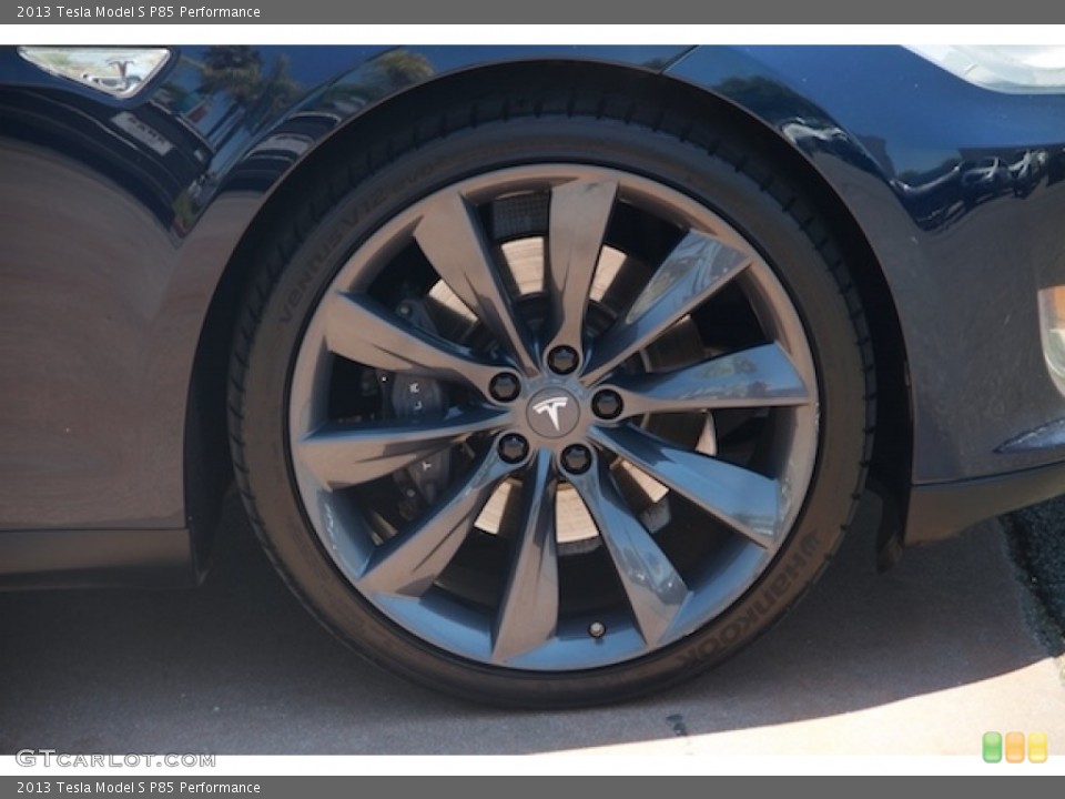 2013 Tesla Model S P85 Performance Wheel and Tire Photo #114767510