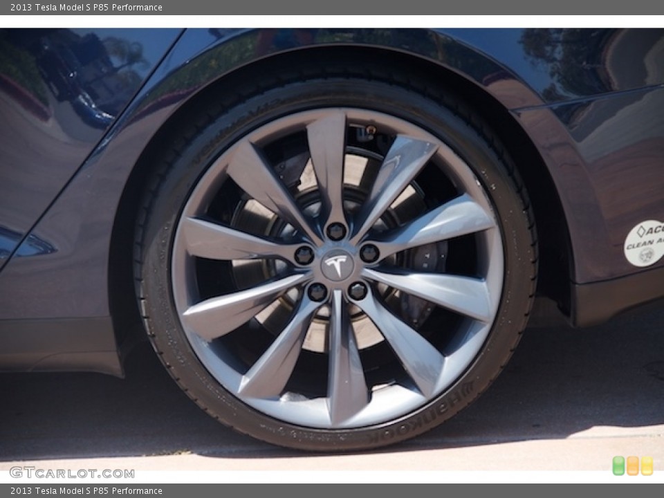 2013 Tesla Model S P85 Performance Wheel and Tire Photo #114767552