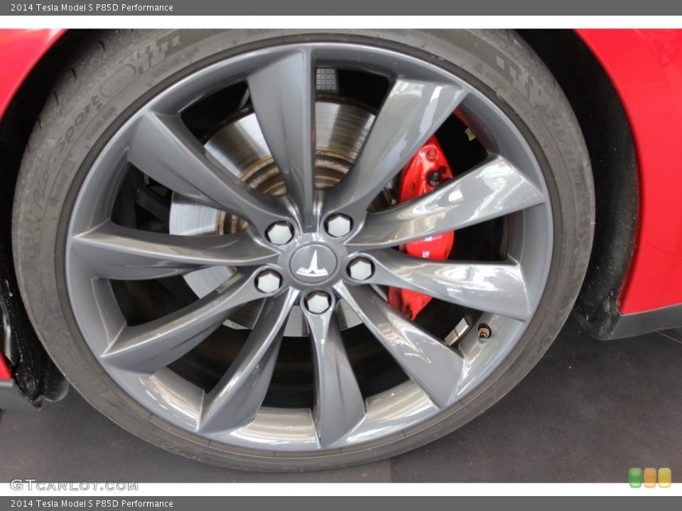 2014 Tesla Model S P85D Performance Wheel and Tire Photo #114999290