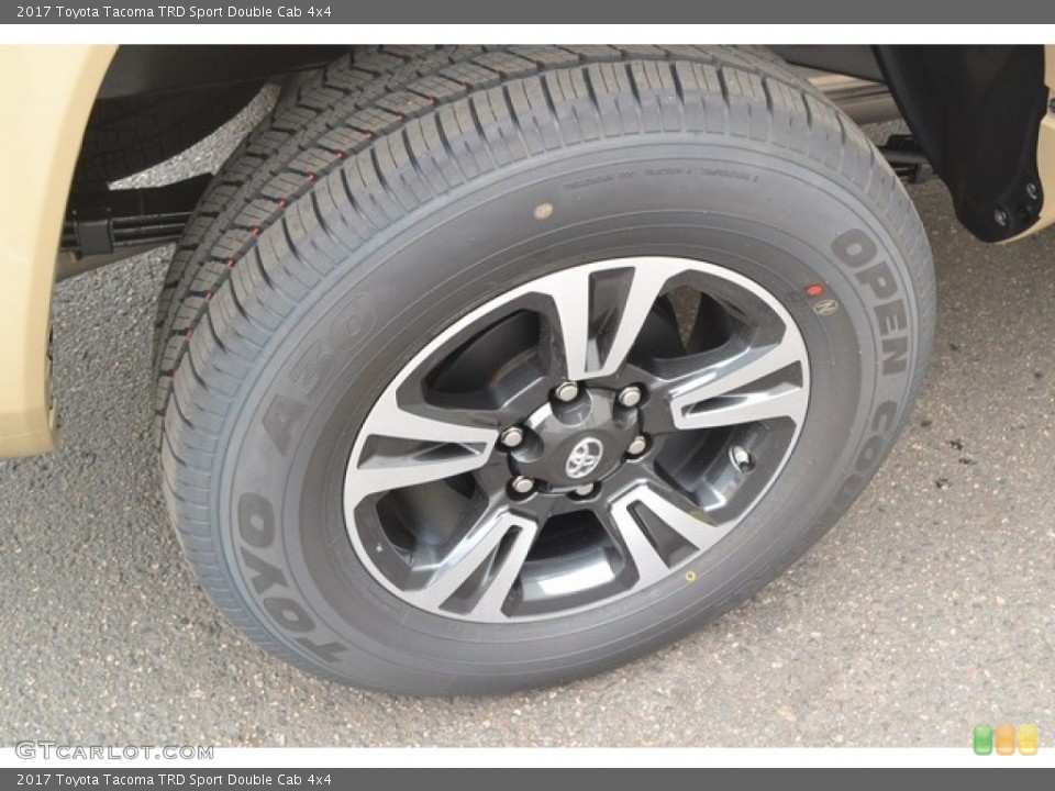 2017 Toyota Tacoma TRD Sport Double Cab 4x4 Wheel and Tire Photo #115275139