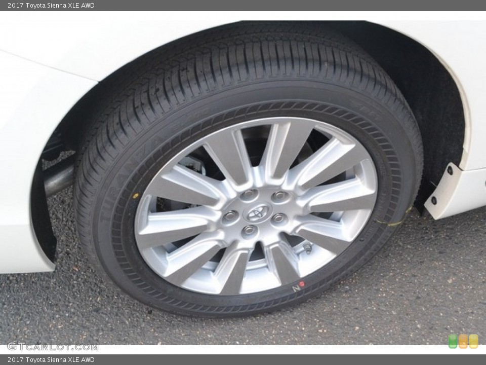 2017 Toyota Sienna XLE AWD Wheel and Tire Photo #115275559