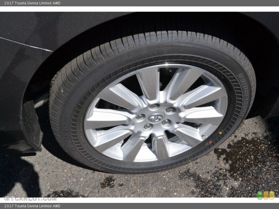 2017 Toyota Sienna Limited AWD Wheel and Tire Photo #115377975
