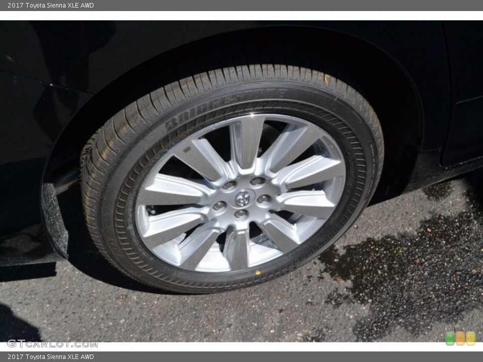 2017 Toyota Sienna XLE AWD Wheel and Tire Photo #115378206