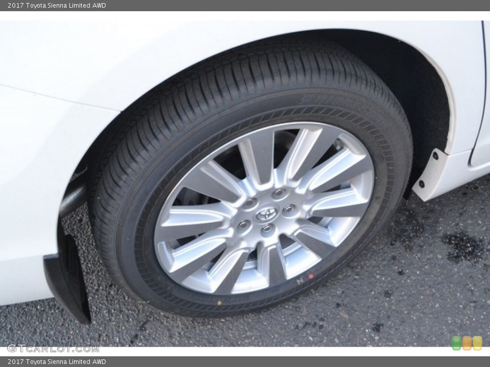 2017 Toyota Sienna Limited AWD Wheel and Tire Photo #115700826