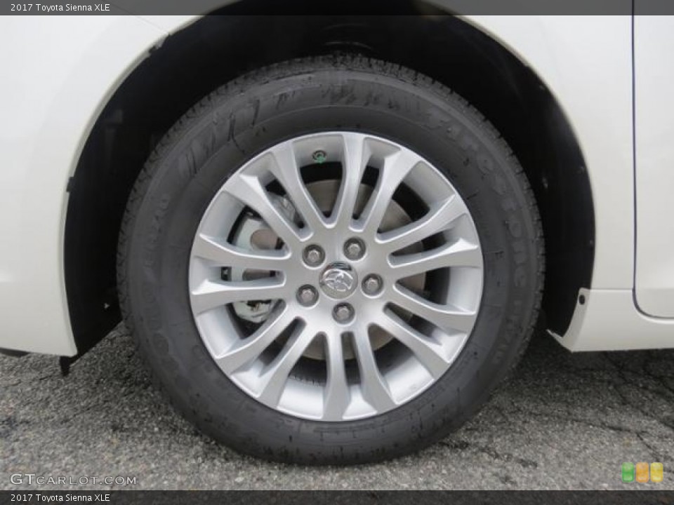 2017 Toyota Sienna XLE Wheel and Tire Photo #115842547