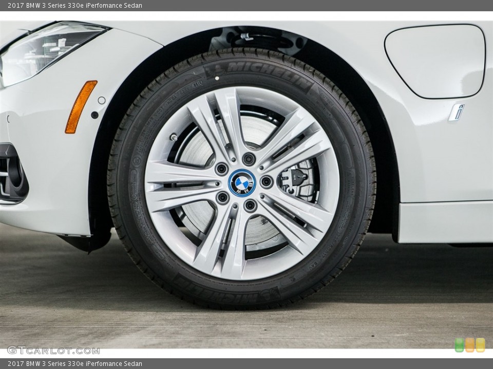 2017 BMW 3 Series 330e iPerfomance Sedan Wheel and Tire Photo #115972840