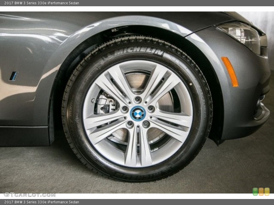 2017 BMW 3 Series 330e iPerfomance Sedan Wheel and Tire Photo #117204766
