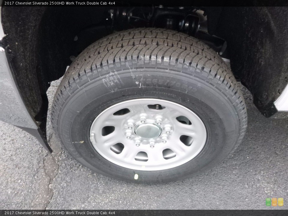 2017 Chevrolet Silverado 2500HD Work Truck Double Cab 4x4 Wheel and Tire Photo #117478169