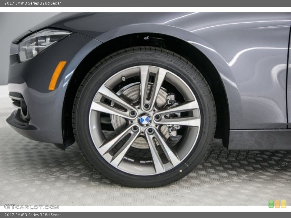 2017 BMW 3 Series 328d Sedan Wheel and Tire Photo #117759540