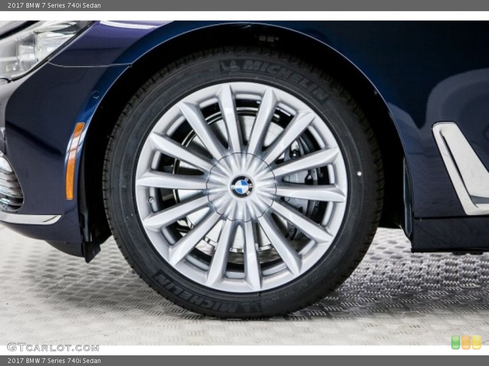 2017 BMW 7 Series 740i Sedan Wheel and Tire Photo #117935152