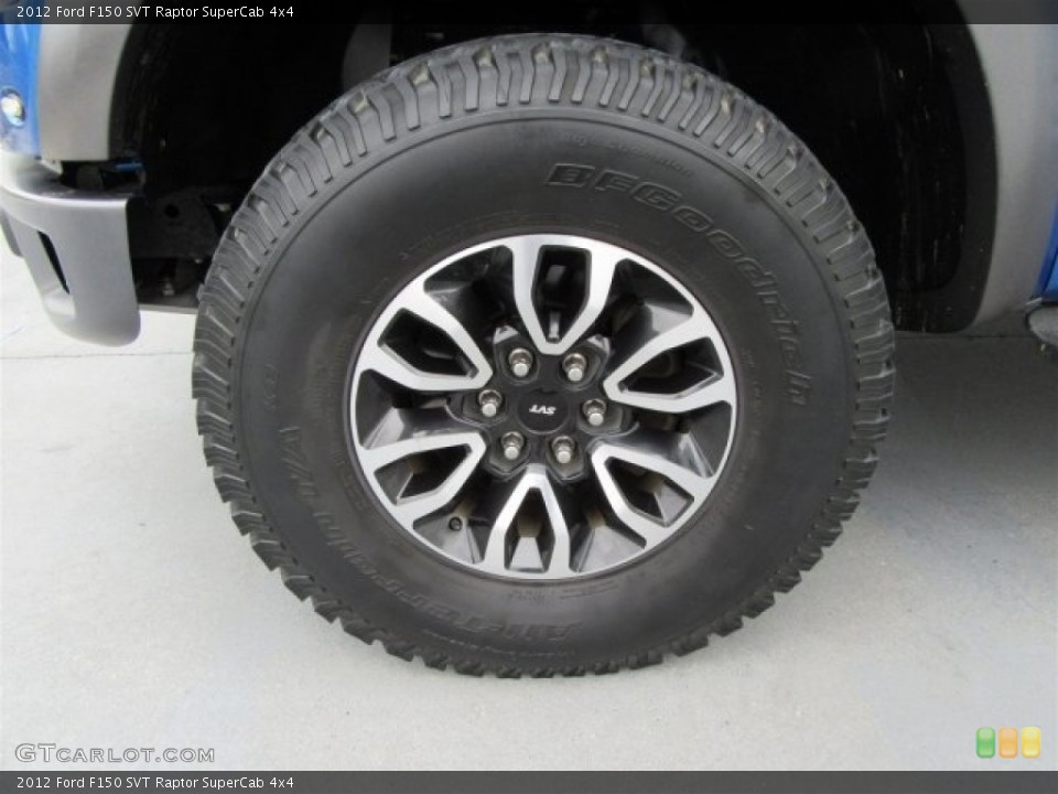 2012 Ford F150 SVT Raptor SuperCab 4x4 Wheel and Tire Photo #117948056