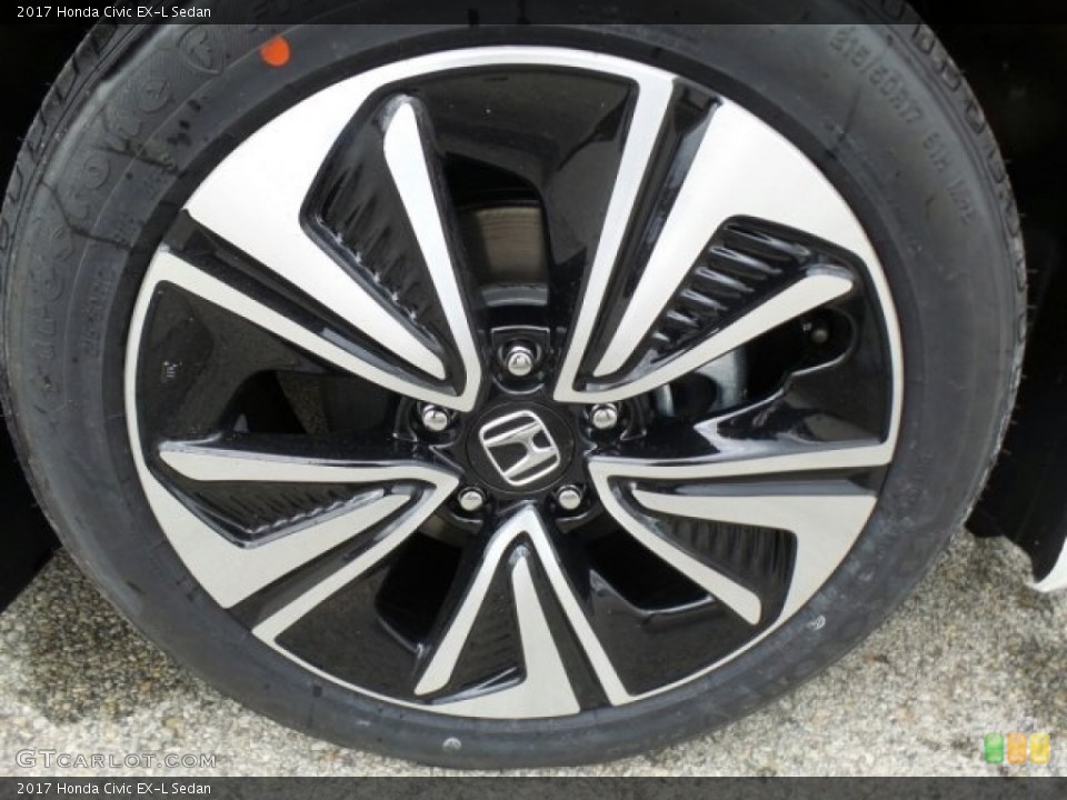 2017 Honda Civic EX-L Sedan Wheel and Tire Photo #118625120