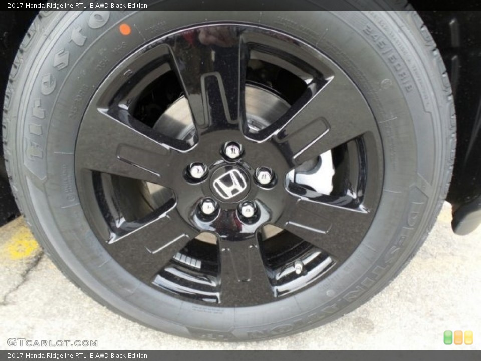2017 Honda Ridgeline RTL-E AWD Black Edition Wheel and Tire Photo #118722495