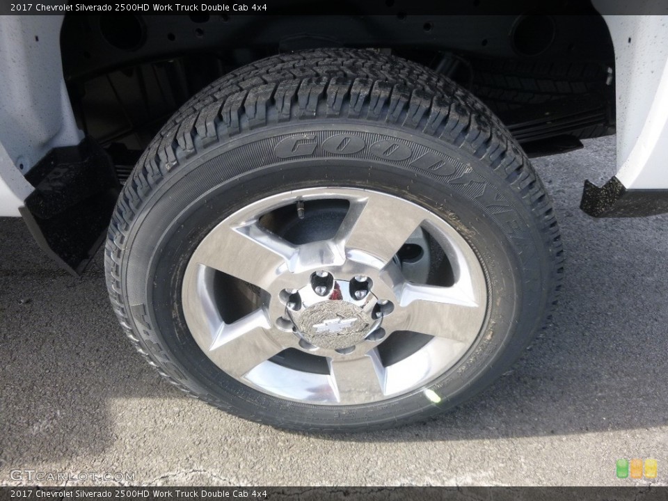2017 Chevrolet Silverado 2500HD Work Truck Double Cab 4x4 Wheel and Tire Photo #118767943