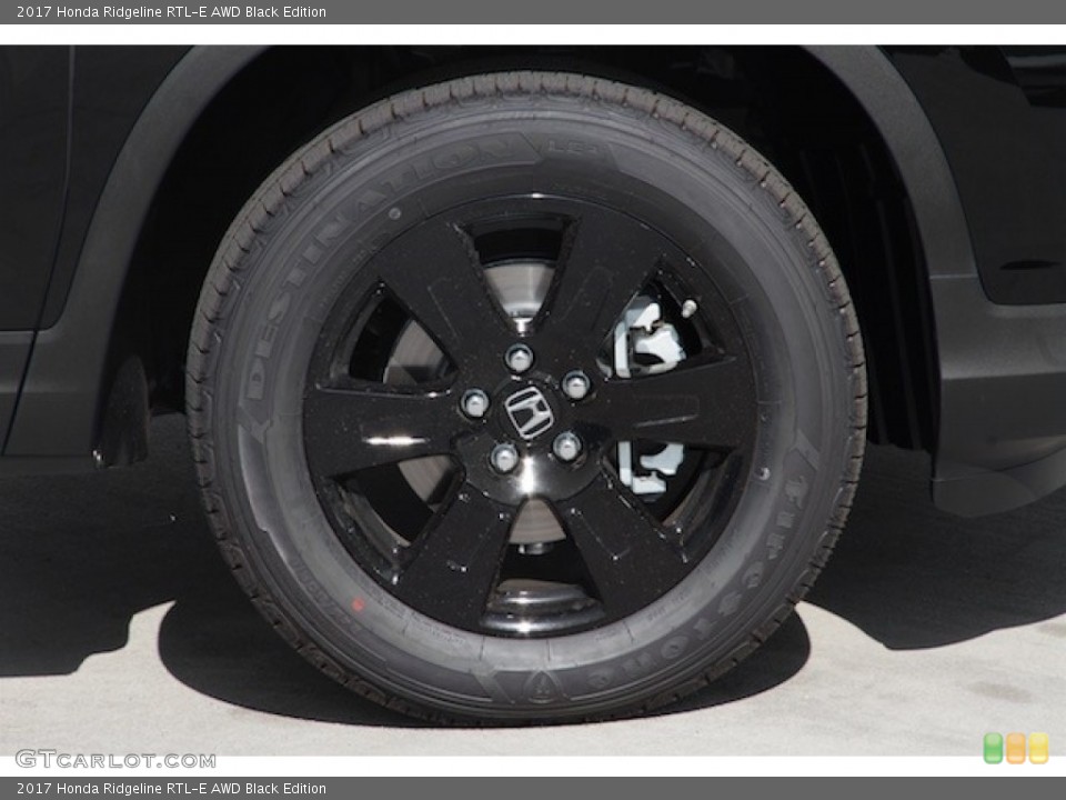 2017 Honda Ridgeline RTL-E AWD Black Edition Wheel and Tire Photo #118945411