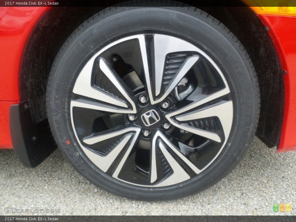 2017 Honda Civic EX-L Sedan Wheel and Tire Photo #119070080