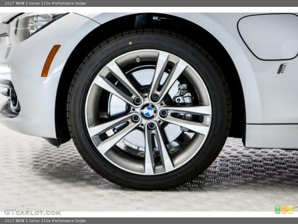2017 BMW 3 Series 330e iPerfomance Sedan Wheel and Tire Photo #119314667