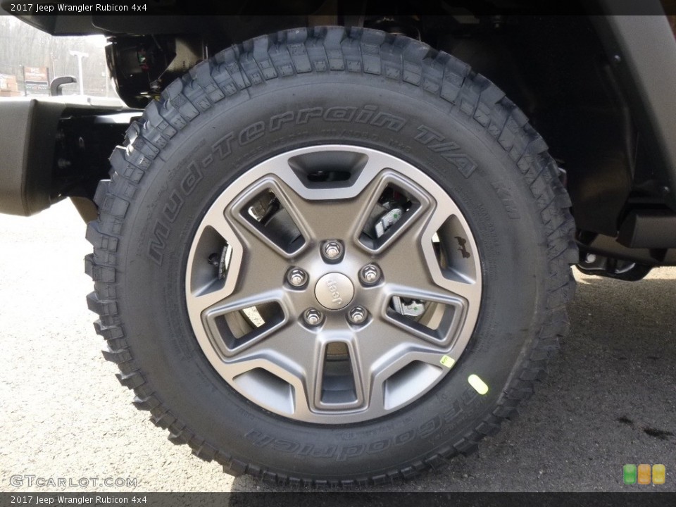 2017 Jeep Wrangler Rubicon 4x4 Wheel and Tire Photo #119345760