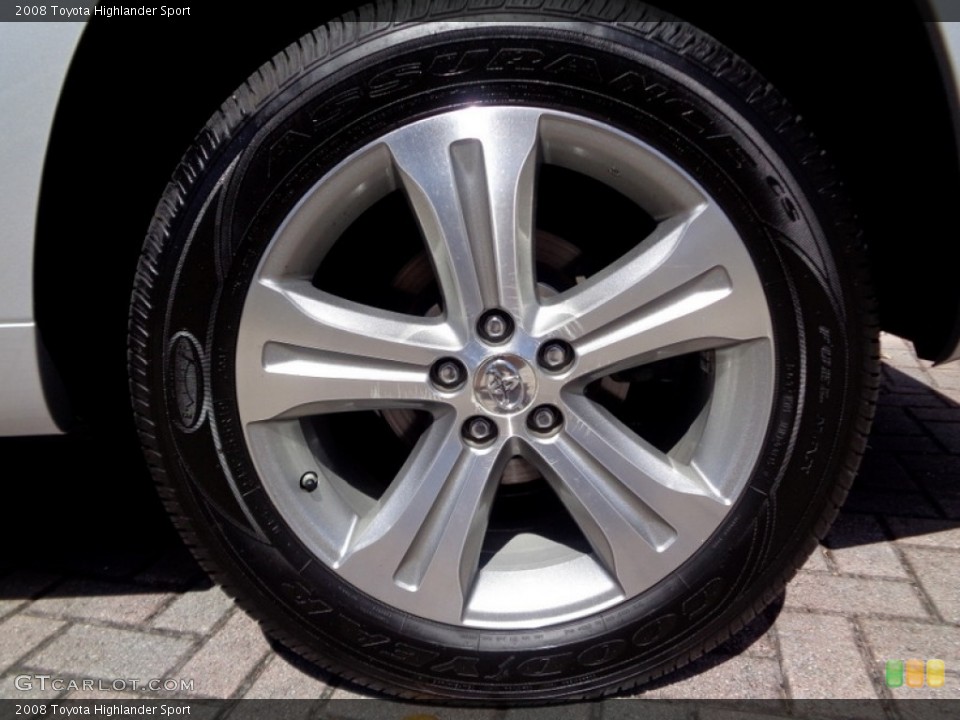 2008 Toyota Highlander Sport Wheel and Tire Photo #119582288