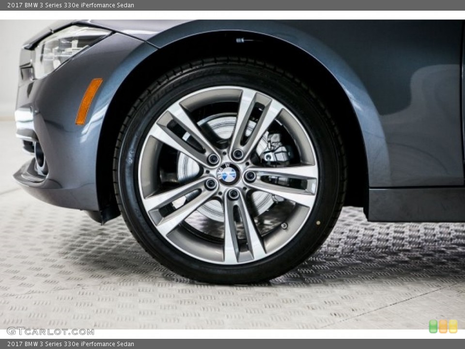 2017 BMW 3 Series 330e iPerfomance Sedan Wheel and Tire Photo #119971732