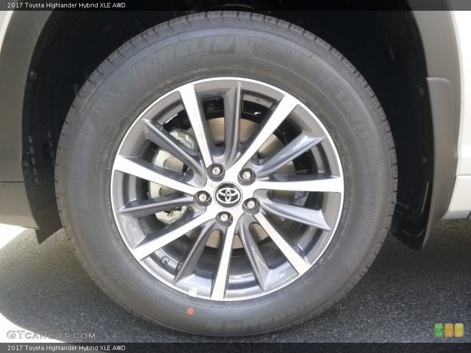 2017 Toyota Highlander Hybrid XLE AWD Wheel and Tire Photo #120780750