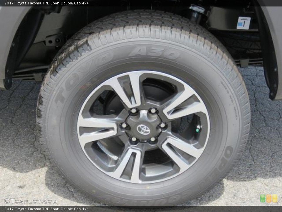 2017 Toyota Tacoma TRD Sport Double Cab 4x4 Wheel and Tire Photo #121046618