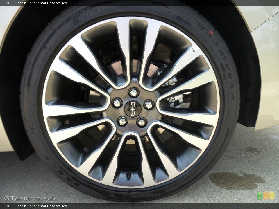 2017 Lincoln Continental Reserve AWD Wheel and Tire Photo #121059005