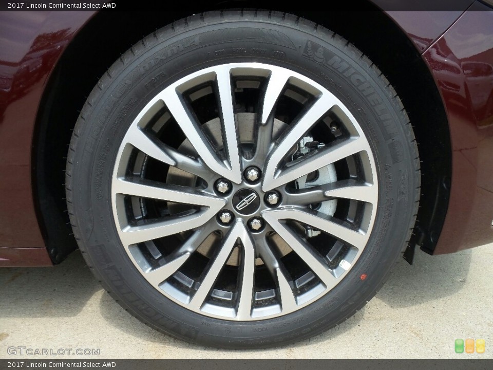 2017 Lincoln Continental Select AWD Wheel and Tire Photo #121059038