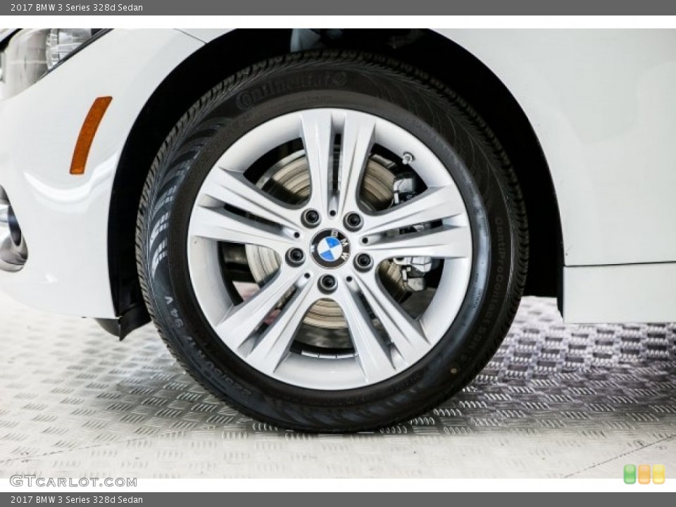 2017 BMW 3 Series 328d Sedan Wheel and Tire Photo #121278029