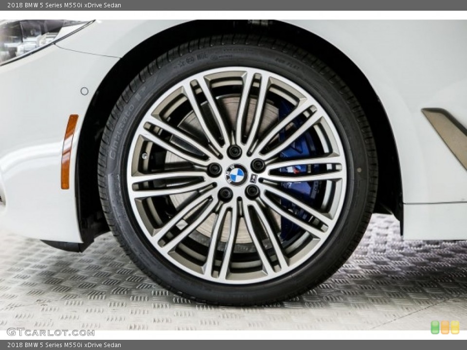 2018 BMW 5 Series M550i xDrive Sedan Wheel and Tire Photo #121983686