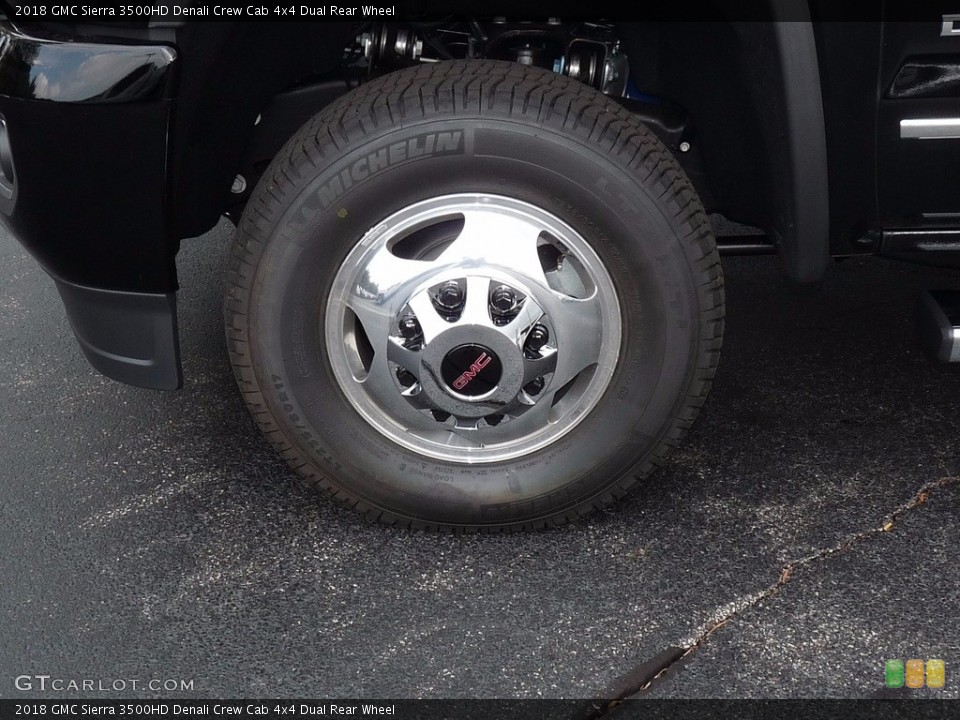2018 GMC Sierra 3500HD Denali Crew Cab 4x4 Dual Rear Wheel Wheel and Tire Photo #122590285